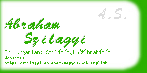 abraham szilagyi business card